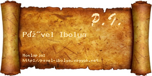 Pável Ibolya névjegykártya