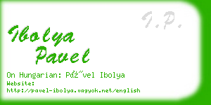 ibolya pavel business card